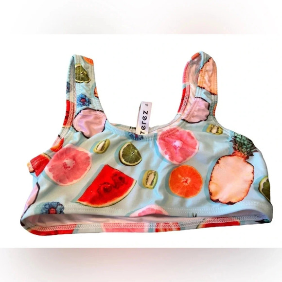 NWT Terez Tropical Fruit Swimsuit Top 14 - Picture 3 of 4